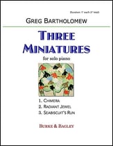 Three Miniatures for solo piano piano sheet music cover